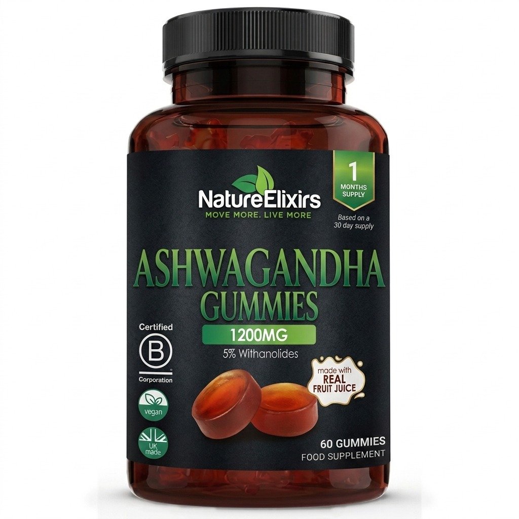 Ashwagandha Gummies 1200mg – Premium 60 Gummies UK | Nature Elixirs
