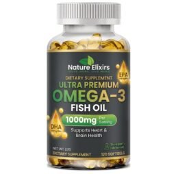 Omega 3 Fish Oil 1000mg – Premium 120 Softgels | Nature Elixirs